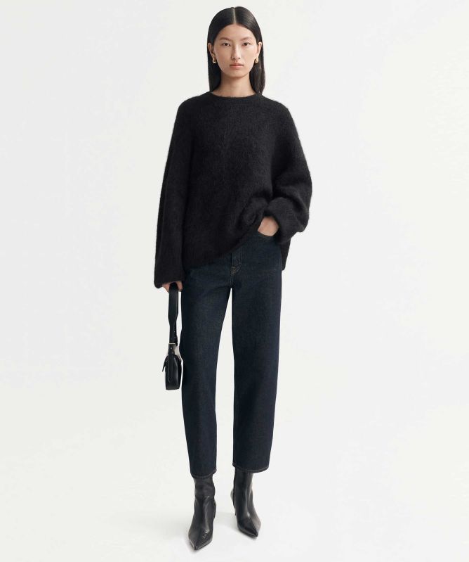 Soft Goat Brushed Alpaca Crewneck Jumper