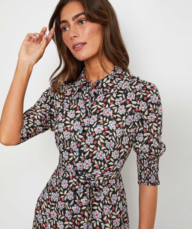 RIXO Bloom Shirt Dress