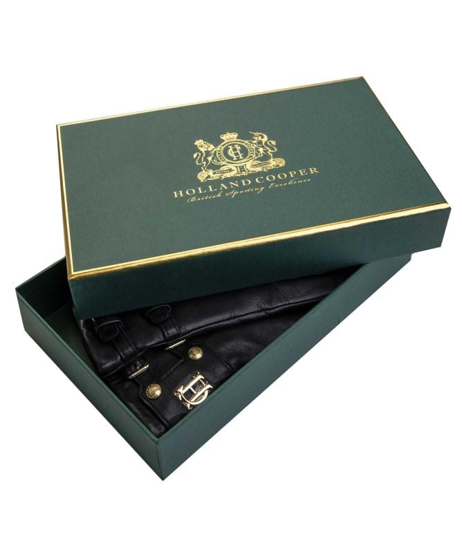 Holland Cooper Monogram Leather Gloves