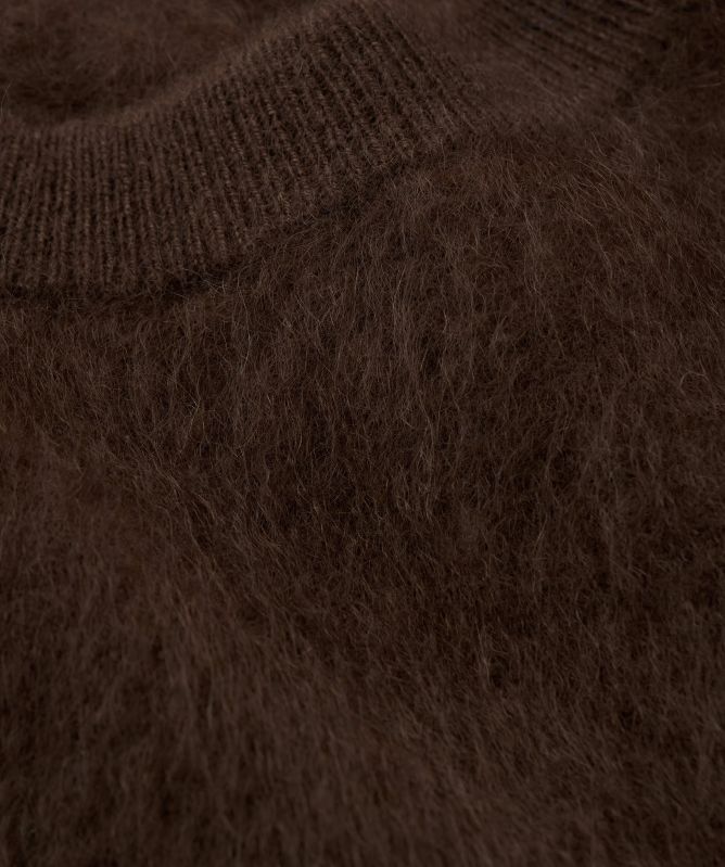 Soft Goat Brushed Short Sleeve Cashmere Sweater