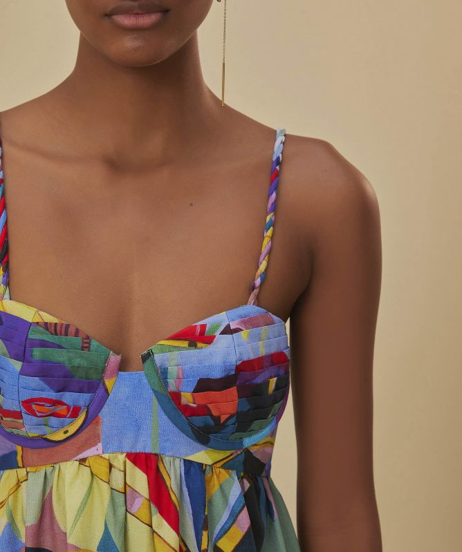 FARM Rio Tropical Scenario Sleeveless Maxi Dress