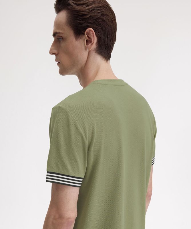 Fred Perry Striped Cuff T-Shirt