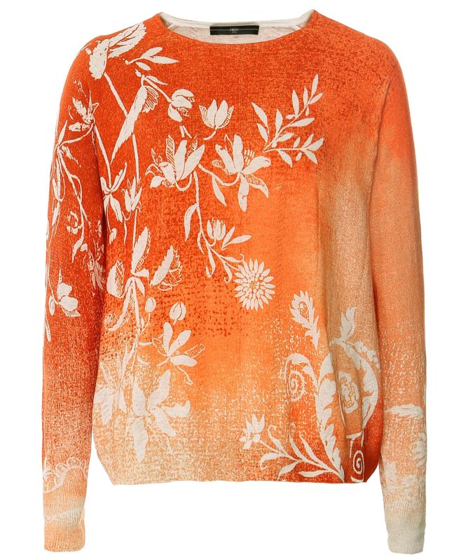 High Invent Floral Print Lightweight Sweater
