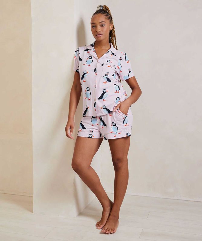 Chelsea Peers Puffin Print Short Pyjama Set