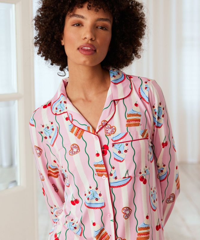 Chelsea Peers Cake Print Long Pyjama Set