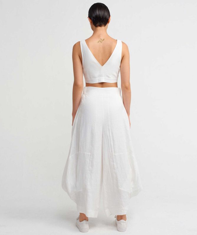 NU London Tie Waist Wide-Leg Trousers