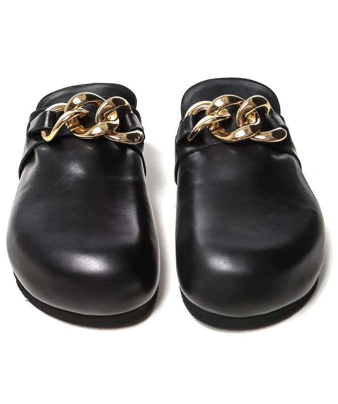 ALOHAS Fireplace Chain Leather Clogs