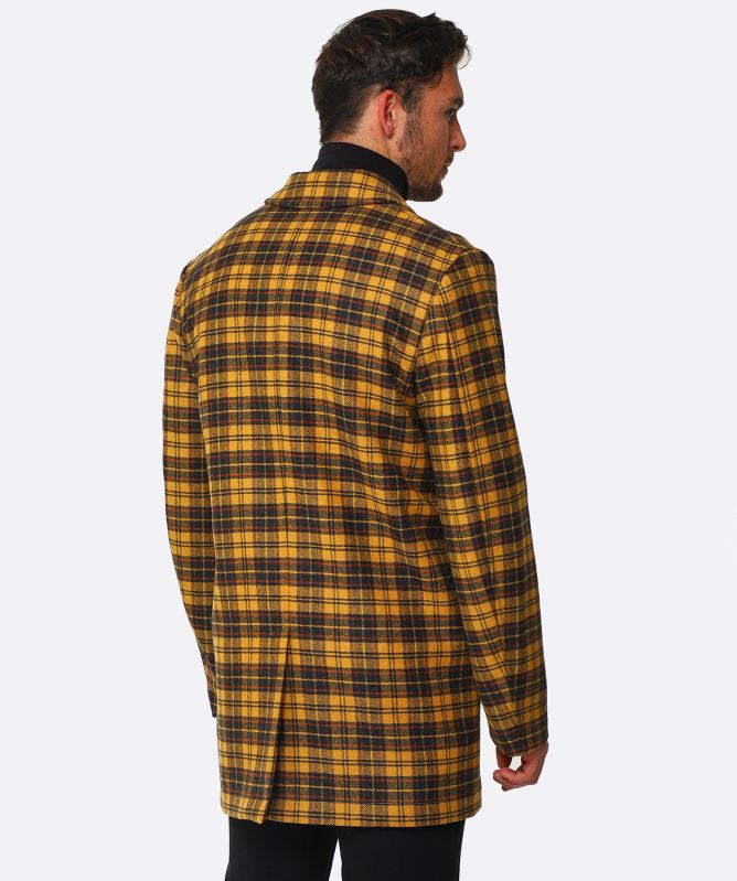 Paul Smith Wool Check Overcoat