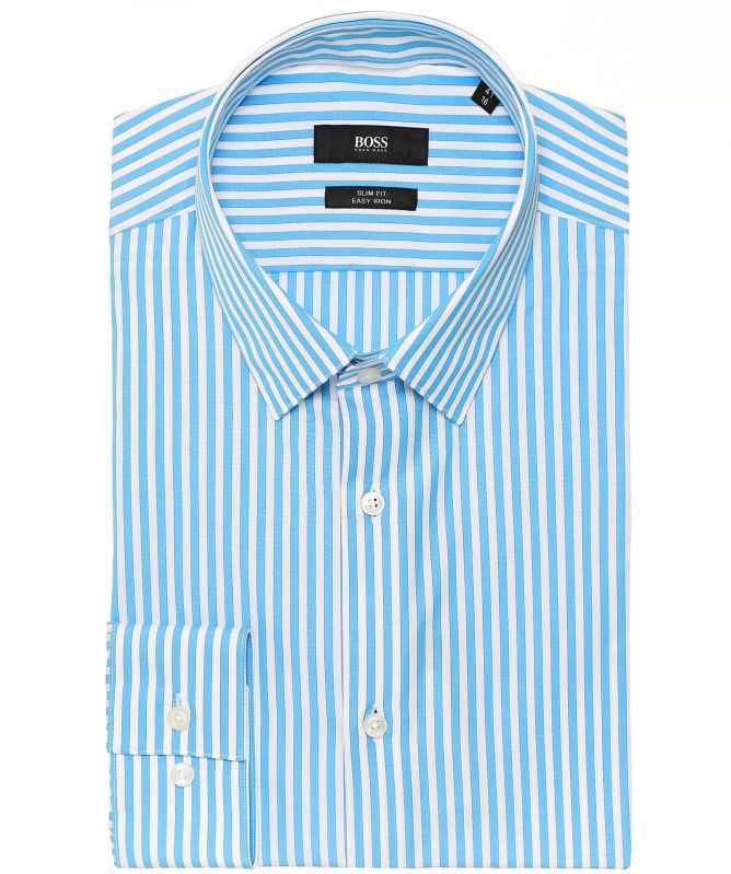 BOSS Slim Fit Striped Isko Shirt