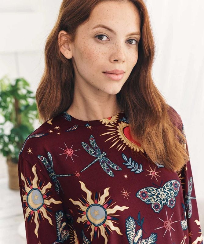 Chelsea Peers Enchanted Glade Print Long Pyjamas