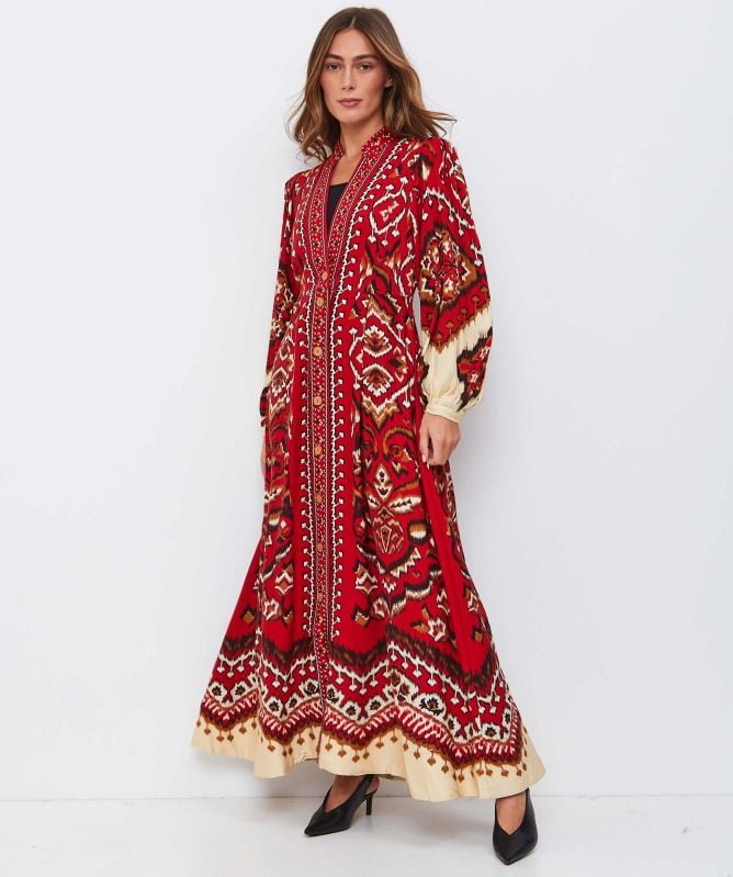 FARM Rio Pineapple Ikat Maxi Dress