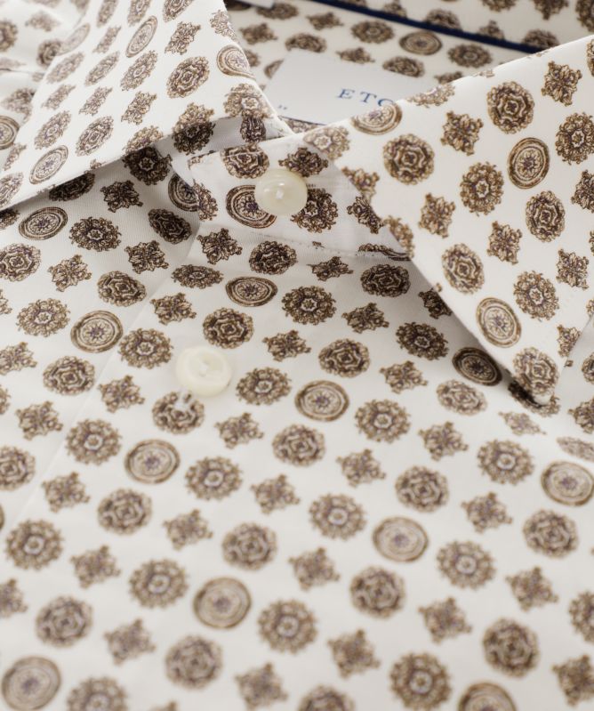 Eton Geometric Signature Twill Slim Fit Shirt
