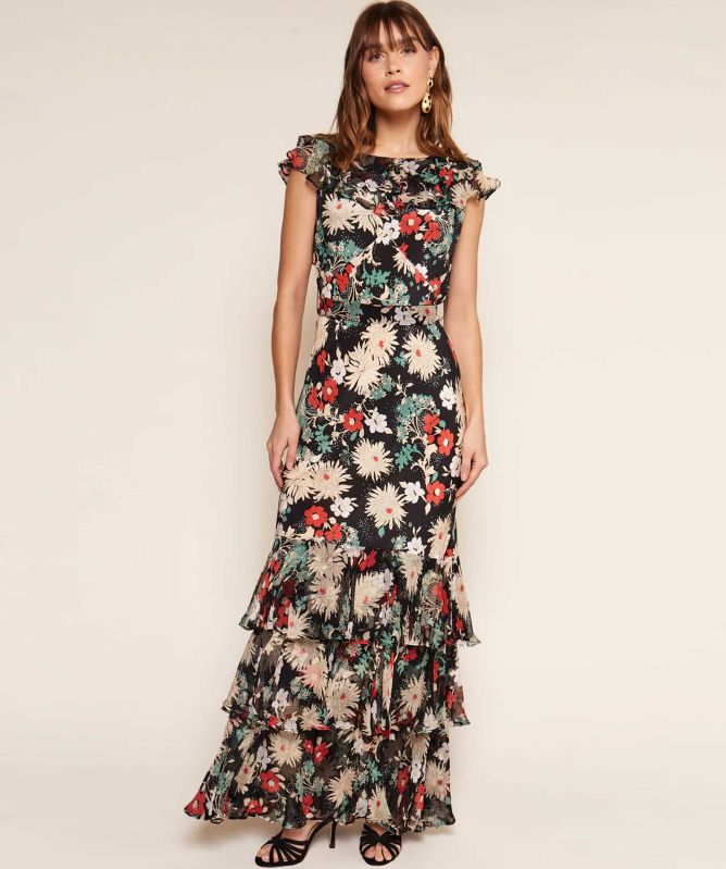 RIXO リキソー ブランド ワンピース floral cotton&silk 773291 Rixo Ariel floral cotton and silk dress Rixo