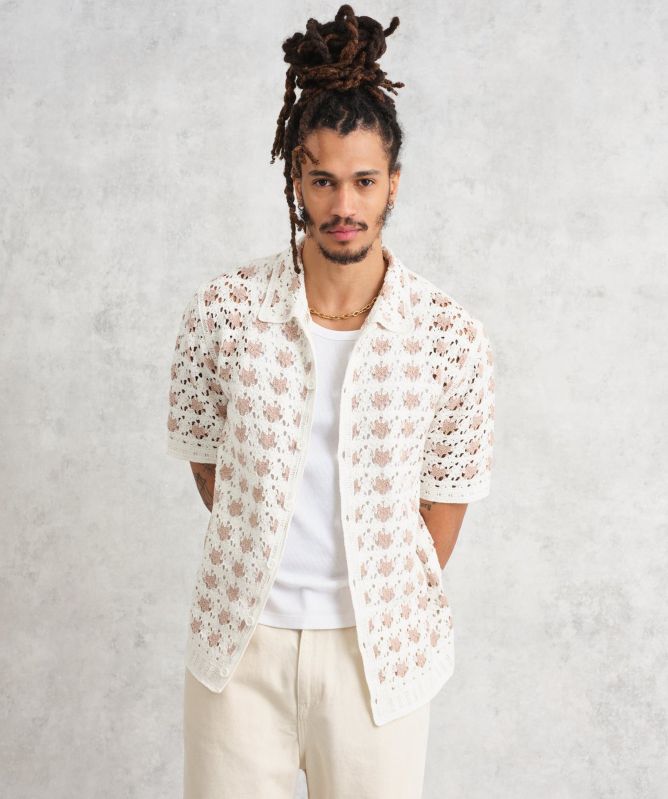 Wax London Splash Crochet Porto Shirt