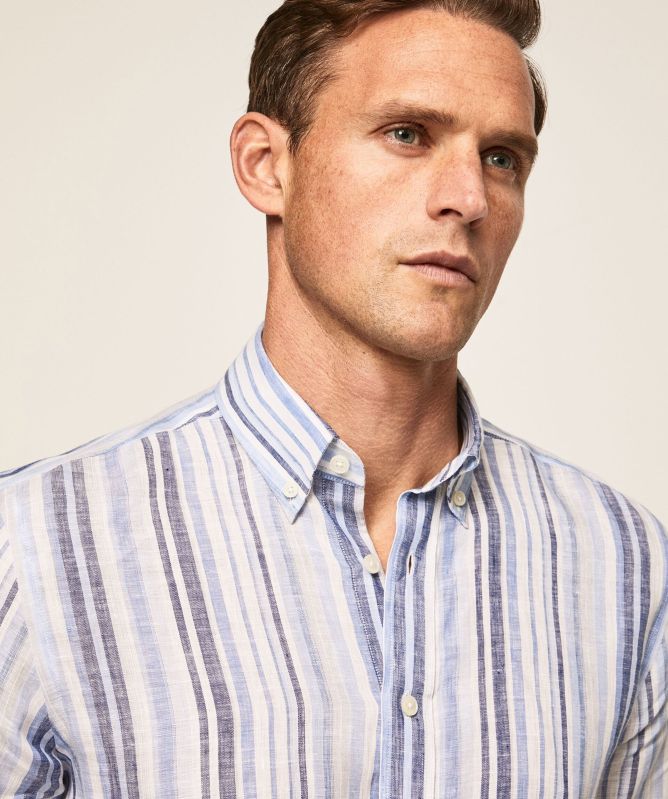 Hackett Linen Striped Shirt