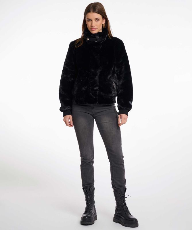 Rino and Pelle Ambra Short Faux Fur Jacket