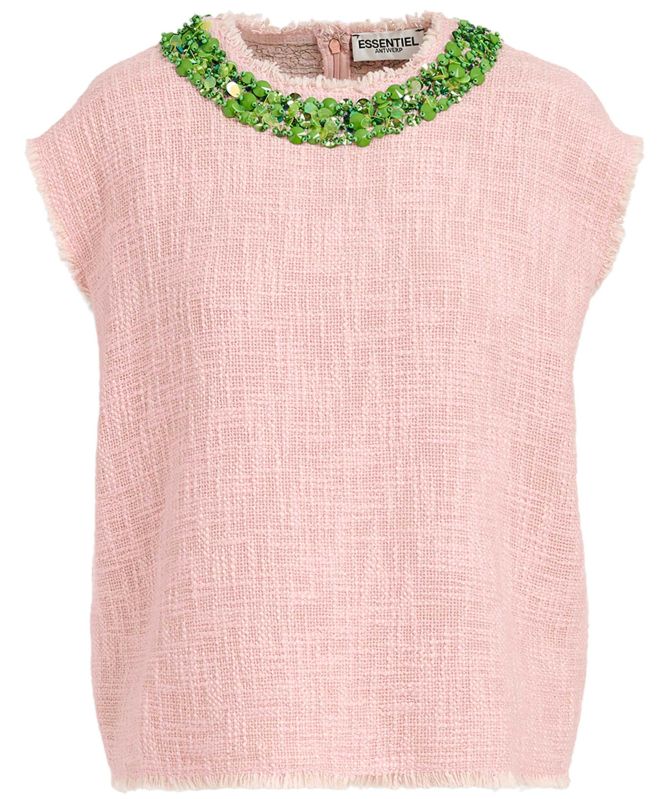 Essentiel Antwerp Embellished Neckline Field Top