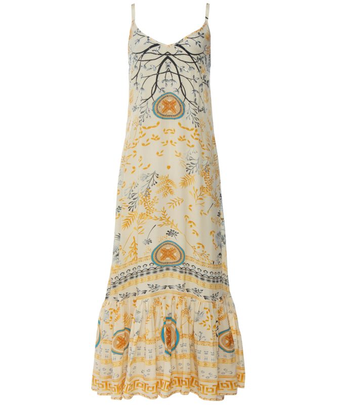 Inoa Brisbane Silk V-Neck Maxi Dress