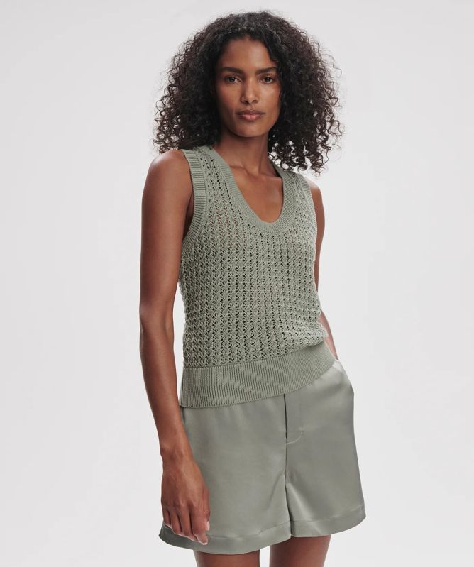 Varley Ferns Open Knit Tank Top