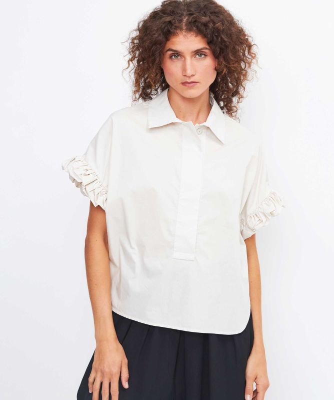 MEIMEIJ Frill Sleeve Top