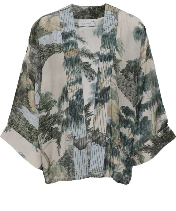 One Hundred Stars Short Rivers and Trees Kimono