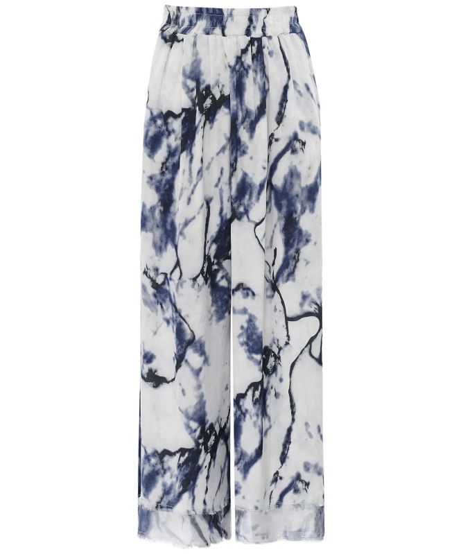 Sanctamuerte Marbled Wide Leg Trousers