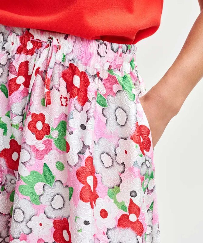 Essentiel Antwerp Juliannne Floral-Jacquard Midi Skirt