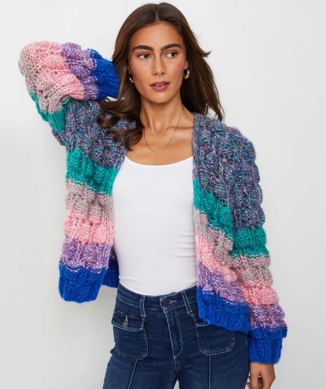 Dawn X Dare Mohair Arena Rainbow Cardigan