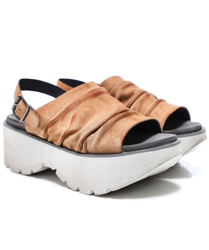 Lofina Suede Slingback Platform Sandals