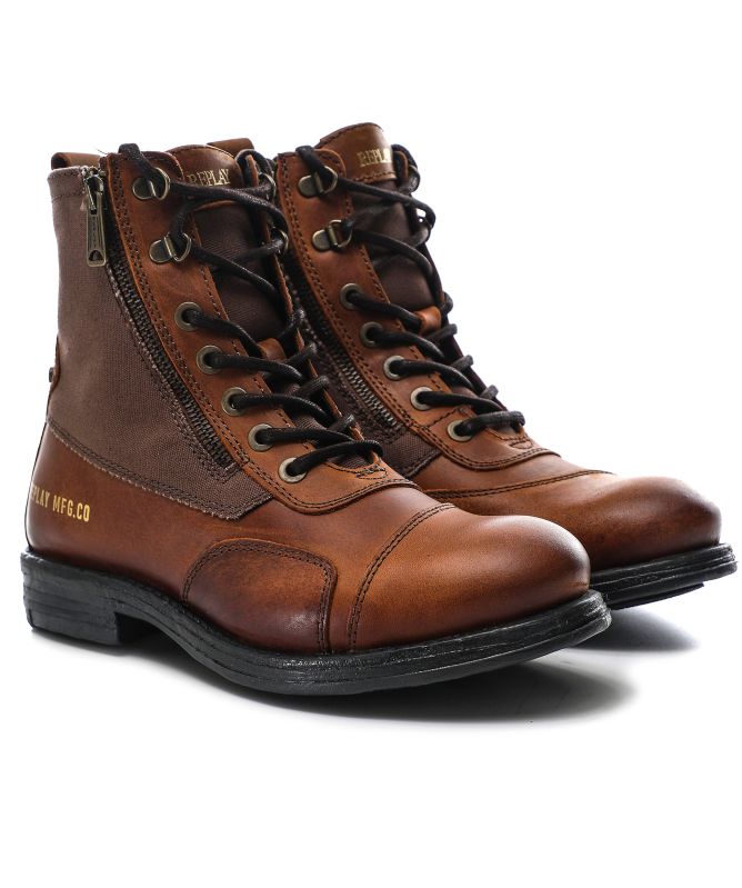 Replay Leather Pack Biker Boots