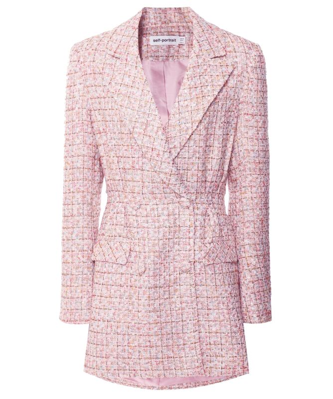 Self-Portrait Tailored Boucle Mini Dress