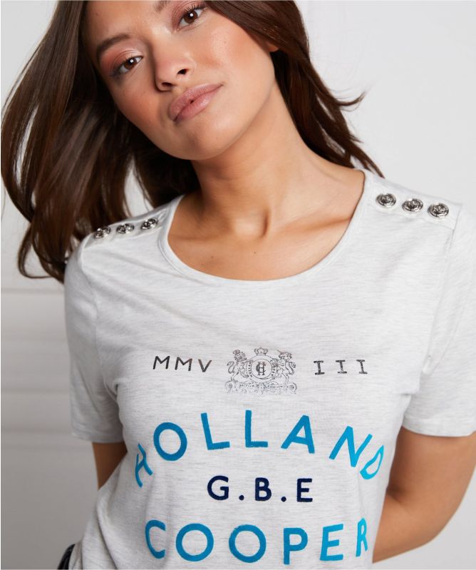 Holland Cooper GBE Flock Logo Tee