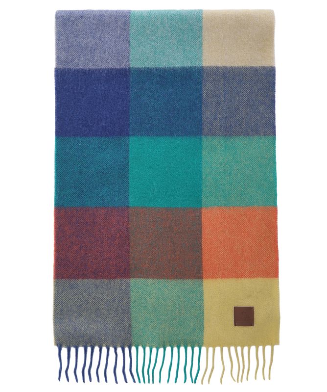 Amanda Christensen Wool Block Check Scarf