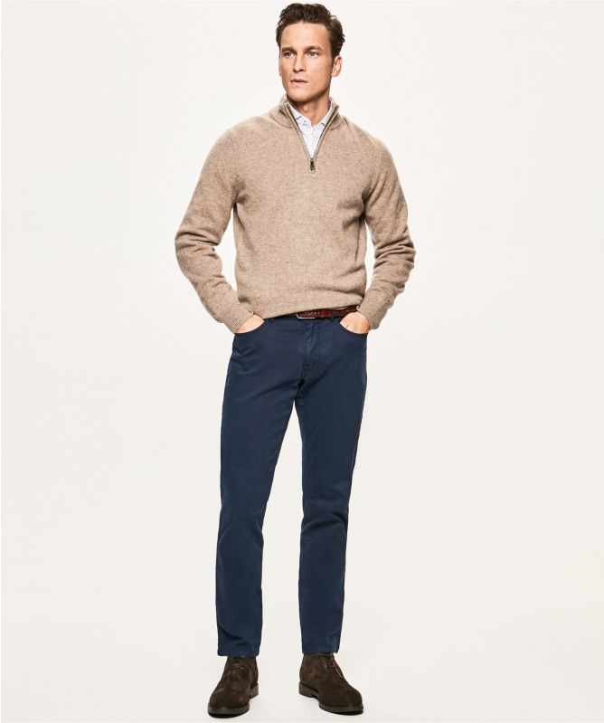 Hackett Lambswool Half-Zip Sweater