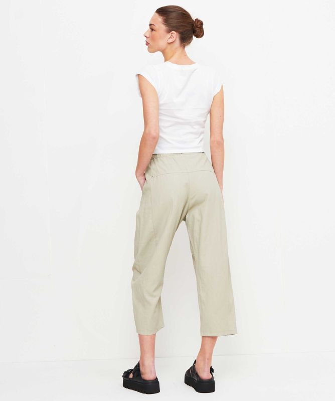 Lurdes Bergada Coated Pleated Trousers