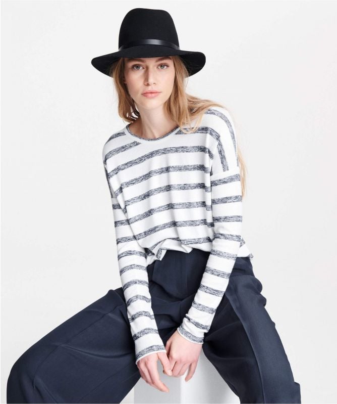 Rag and Bone The Knit Striped Long Sleeve Top