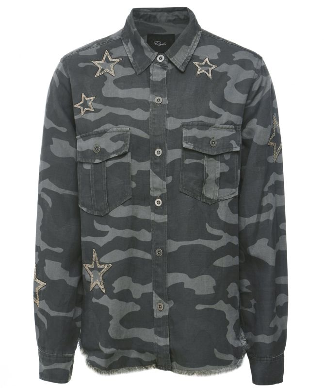 Rails Loren Camouflage Star Embroidered Shirt