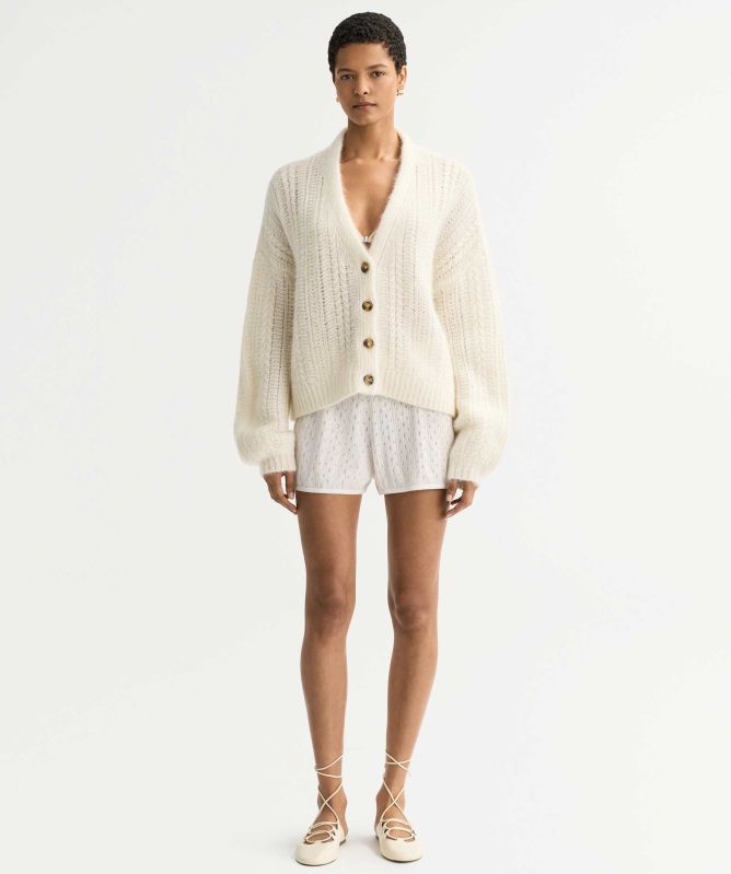 Soft Goat Silk Knit Cardigan
