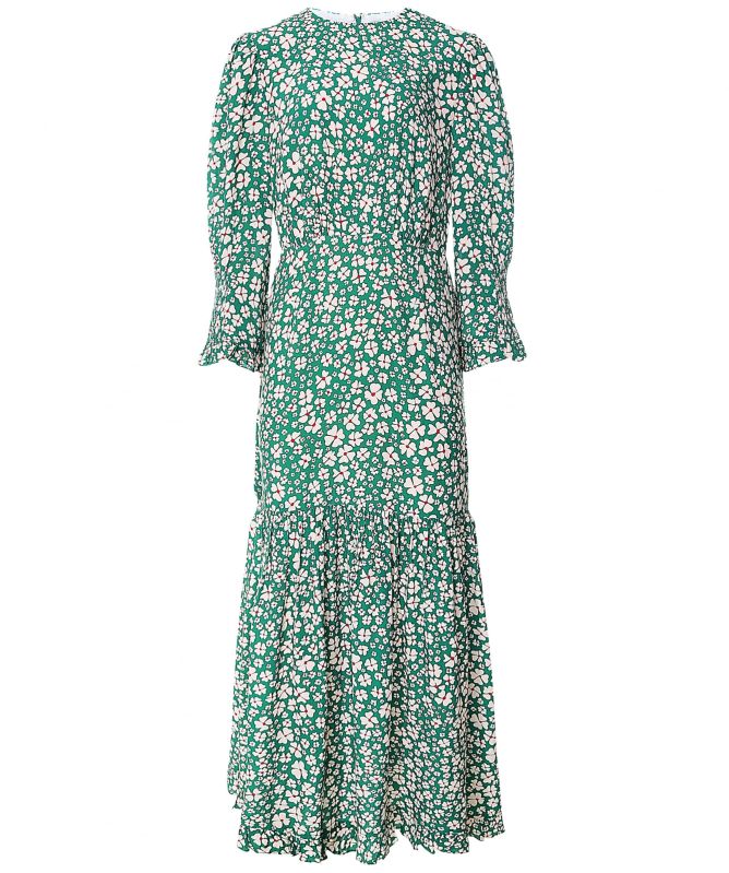 RIXO Midi Petal Clover Dress