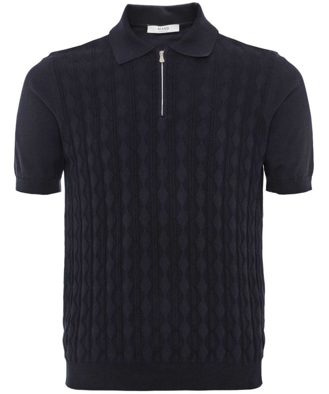 MASQ Zipper Jacquard Polo