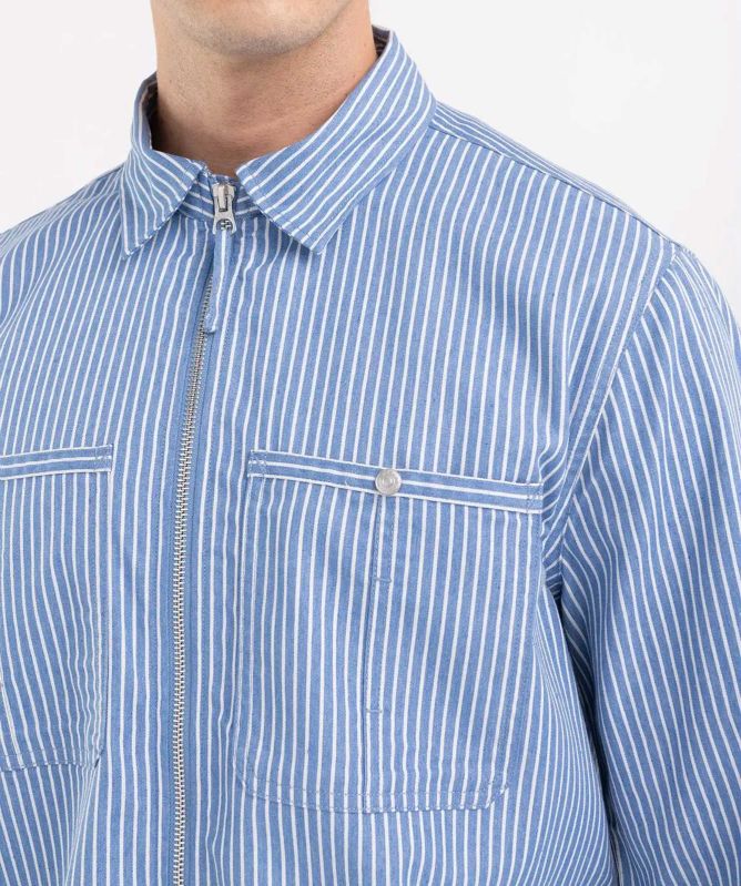 Replay Striped Zip-Through Shirt