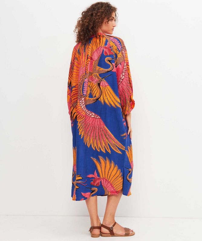 One Hundred Stars Crane Cobalt Raglan Dress