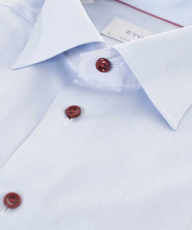 Eton Slim Fit Contrast Trim Shirt