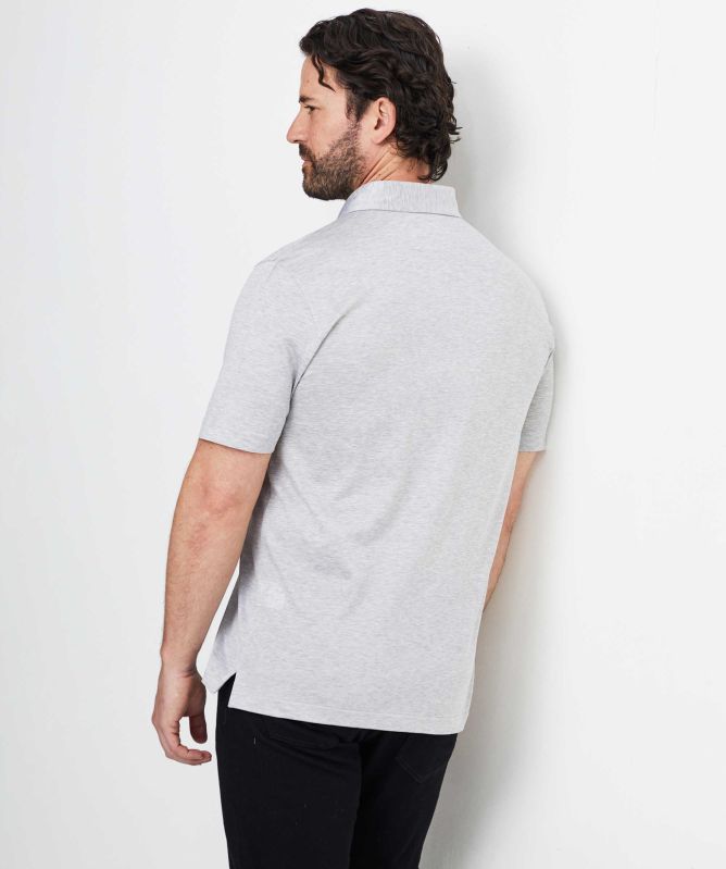 Gran Sasso Contrast Trim Pique Polo Shirt