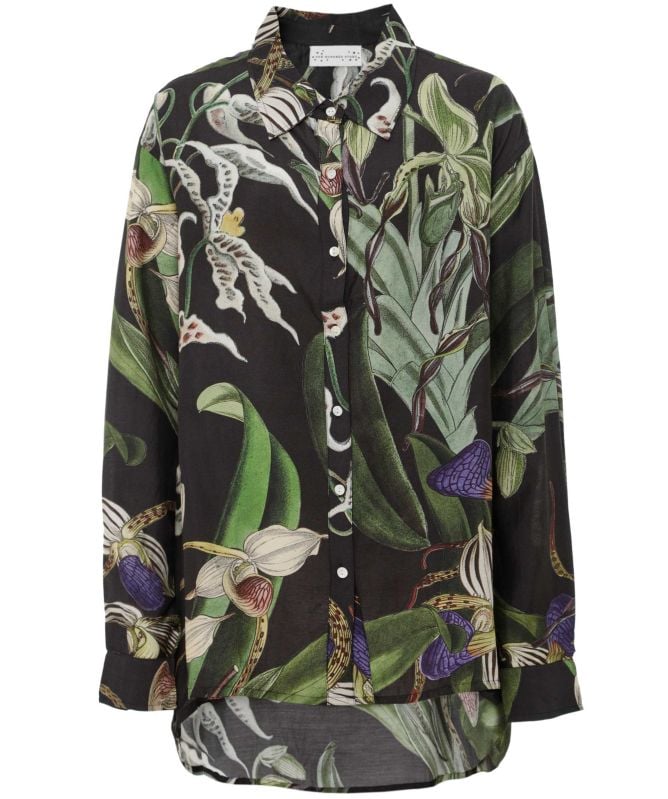 One Hundred Stars Orchid Black Oversized Shirt