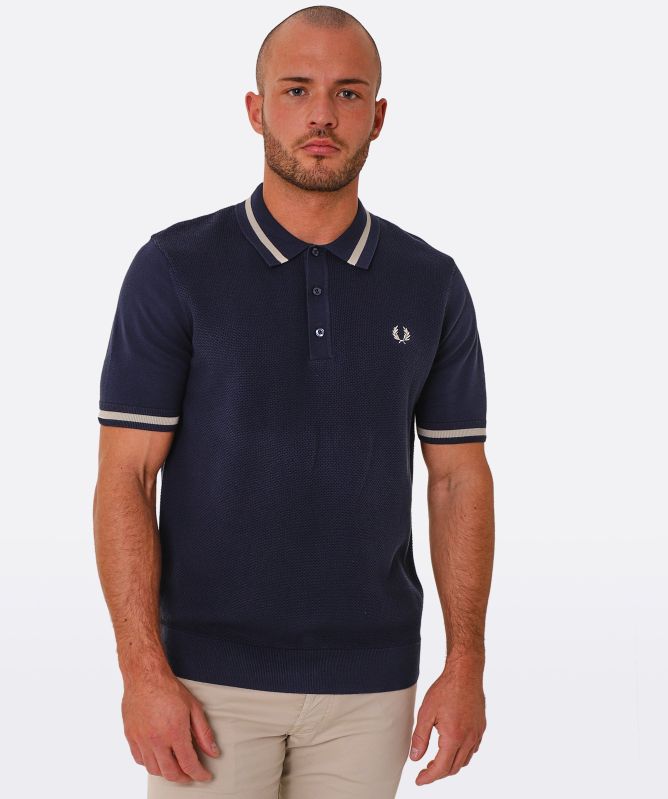Fred Perry Textured Knit Polo Shirt