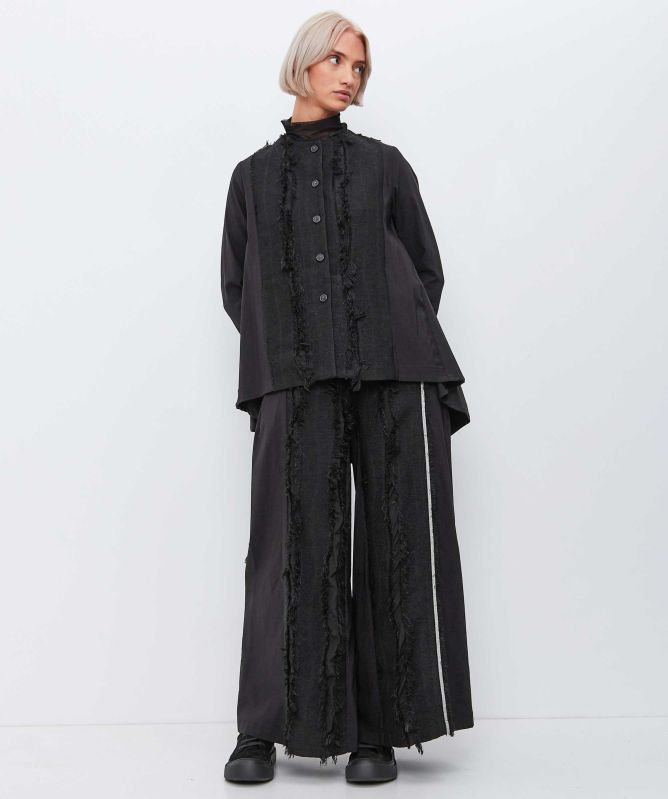 Manesera Fringed Wide Leg Trousers