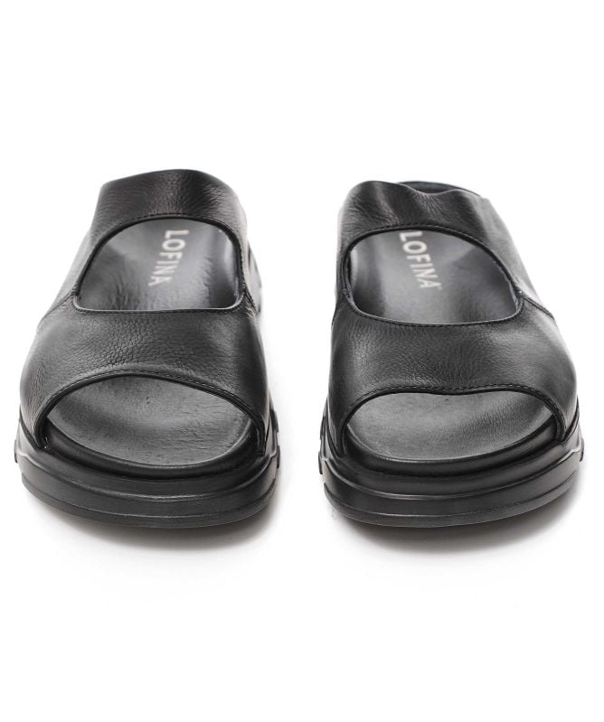 Lofina Leather Cut-Out Sandals