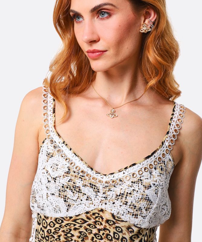 Hayley Menzies Arizona Silk Leopard Print Midi Dress