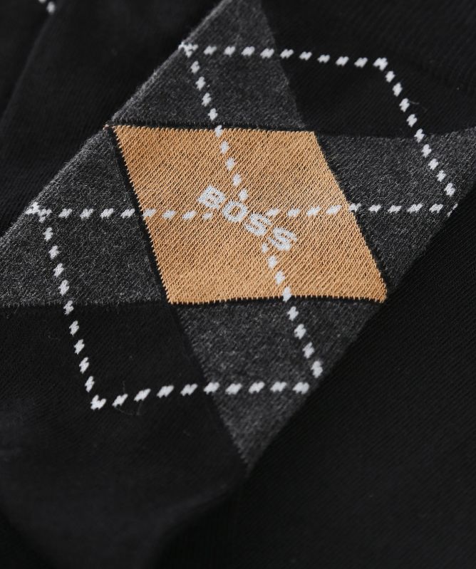 BOSS Argyle & Plain Socks Two Pack